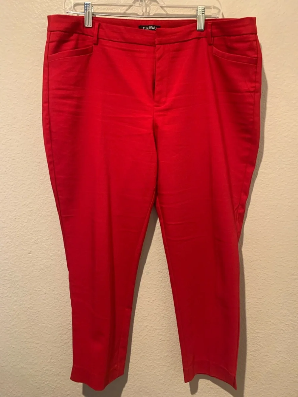 Roz & Ali Bright Red Pants - Picture 6 of 14